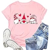 NEWKA Valentines Shirts for Women Funny Hearts T-Shirt Happy Valentine's Day Tee Tops