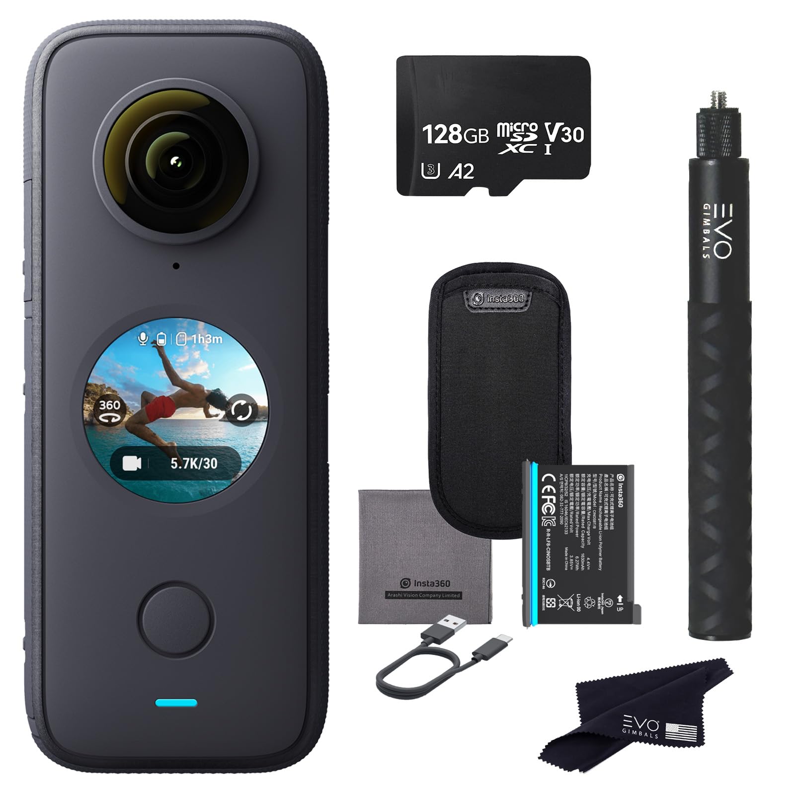 Insta360 ONE X2 360 Camera with Touchscreen