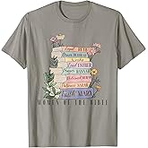 Retro Original Women of The Bible Books Christian Bookish T-Shirt