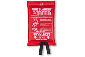 ENRUNNIG Emergency Fire Blanket for Kitchen, 40"x40" Fiberglass Fire Suppression Blanket-Flame Retardant Blanket Fire Safety Blanket for House Camping Car Office Warehouse Emergency Survival Safety (1pack)