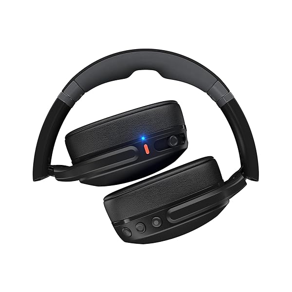 SKULLCANDY CRUSHER EVO WIRELESS BLUETOOTH HEADPHONES WITH MULTI-SENSORY BASS, NOISE ISOLATING OVER-EAR FIT, UP TO 40 HOURS BATTERY, MICROPHONE FOR IPHONE ANDROID – TRUE BLACK