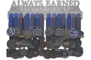 Allied Medal Hangers - Always Earned Never Given (Compact) - Multiple Medal Awards Holder Display Rack