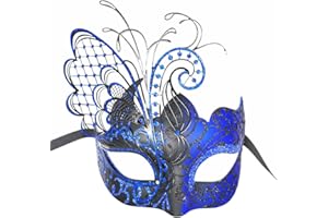 Ubauta Various Butterfly Rhinestone Metal Venetian Women Mask for Masquerade/Mardi Gras Party/Sexy Costume Ball/Wedding