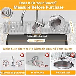 Folding Faucet Mat for Kitchen Sink Splash