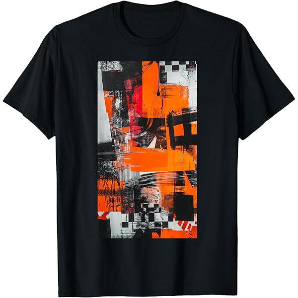 electro orange graphic tee