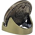 Generic Military Challenge Coin Display Stand - Solid Metal with Anodized Finish - US Vet. Business (Antique)