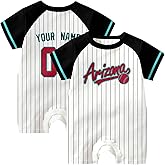 KREDE Baby Clothes Unisex Bodysuit White Custom Name Number for Baby Boys