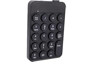 Yoidesu Mini Numeric Keypad, 19 Keys Wireless Bluetooth 5 1 Number Keyboard with Round Keycaps and Ergonomic Design, for PC L