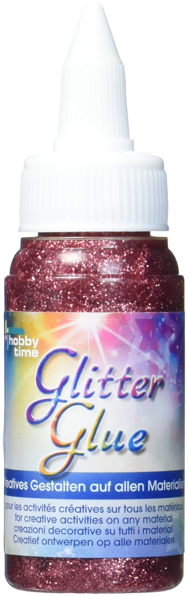 Glorex Glitter Glue Bottle 60Ml Dosierver Lock Glitter Pink 3.4 x 3.4 x 10.4 cm