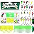 Dovesun Fishing Kit Ice Fishing Jigs Ice Fishing Lures Walleye Fishing Lures Crappie Jigs 135pcs/58pcs/45pcs/34pcs/30pcs/8pcs