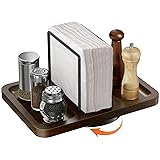 Gomyrod Napkin Holder for Table, Rotating Metal