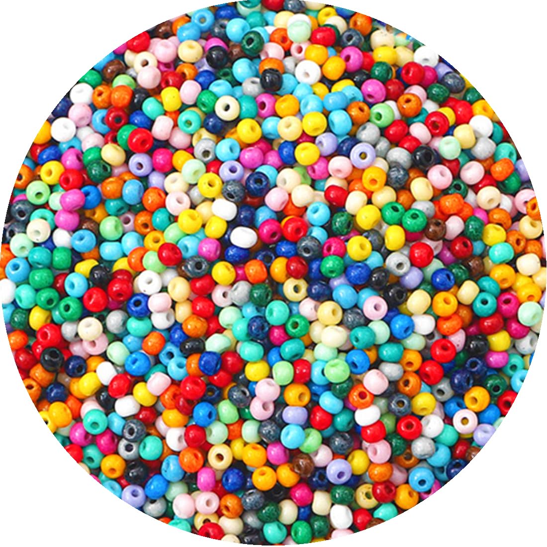 10000Pcs Colourful Glass Seed Beads Bulk for Jewellery Making, 2mm 11/0 Small Pony Beads for Bracelet Necklace Earring Making & Crafting — image 1