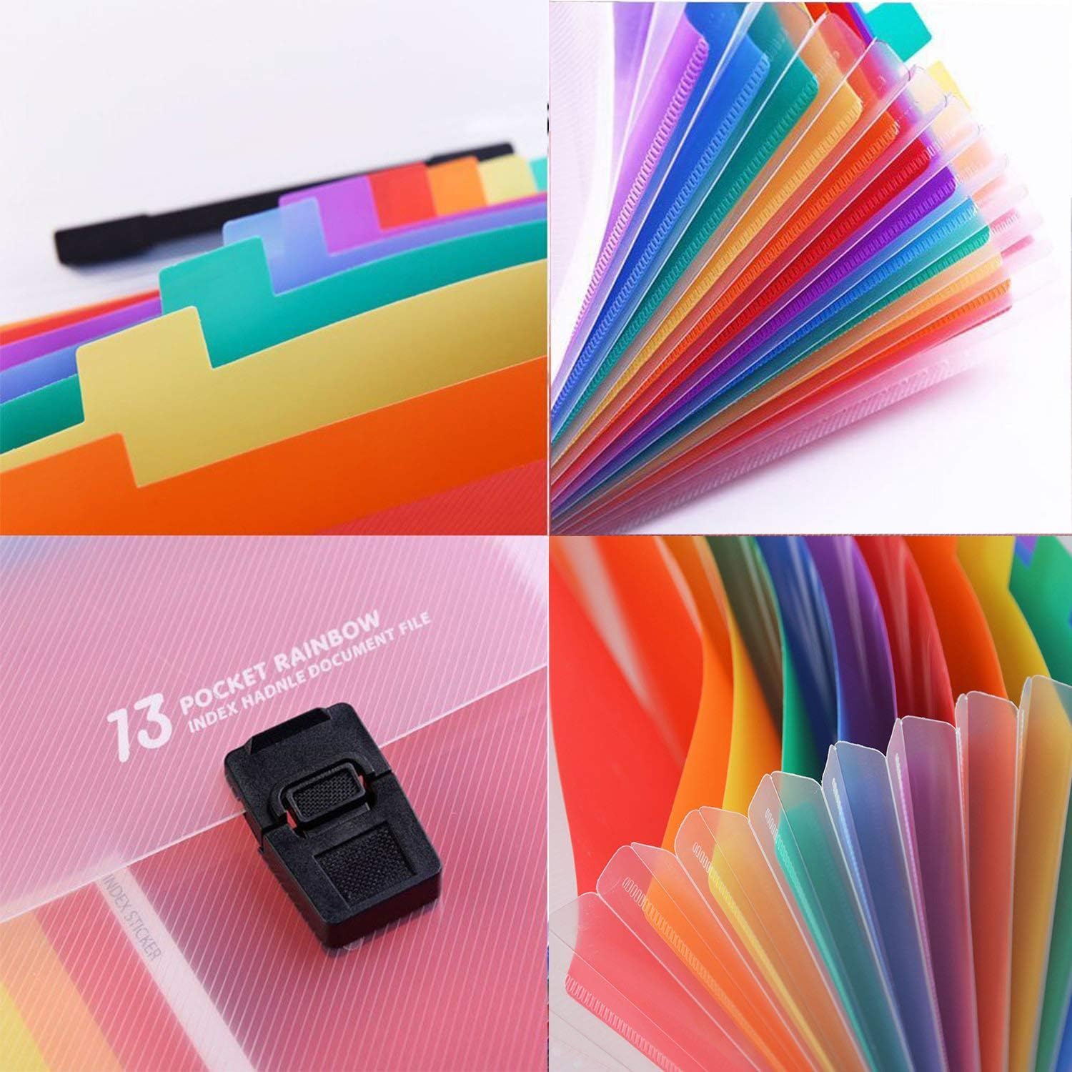Expanding File Organisers，13 Pockets Filing Document Storage,A4 Size ...
