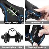 OUXI Gel Bicycle Saddle Ergonomic Comfort PU Leather MTB Road Bike Seat Blue view 4