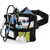 Cedilis Nurse Fanny Pack with Medical Gear Pockets, Tape and Stethoscopes Holder, Multi Compartment Nurse Organizer Pouches,Nursing Belt Bag for Nurse Tool and Supplies, Student and Nurse Use