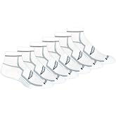 Saucony Men's RunDry Bolt Performance Quarter Socks, Available in L-XL (6, 12 Pairs)