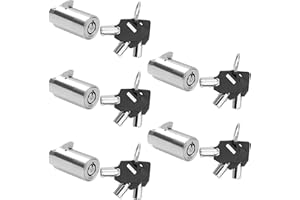 LANIAKEA 5 PCS Vending Machine Lock with Tubular Keyway Keyed Alike for Coke Soda Pepsi Snack Candy Gumball Machine