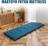 MAXYOYO Portable Foldable Futon Mattress 71x190cm Hypoallergenic Foam Blue view 8
