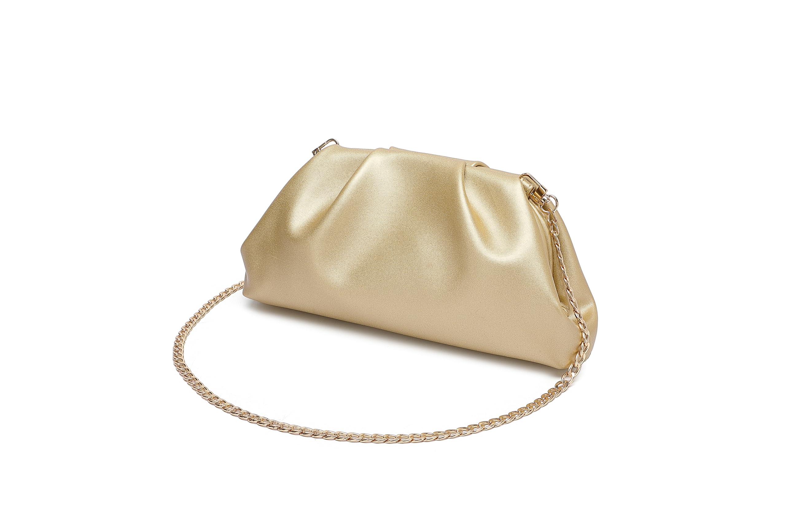 YUWITA Soft PU Leather Clutch Purses for Women Formal Elegant Luxurious Evening Bag