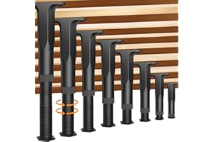 Jonkehai 8PCS Adjustable Bed Support Legs Bed Frame Support Legs Adjustable Bed Legs for King Queen Bed Slats, Heavy Duty Frame, Sofa, Dresser, Chair, Table, Cabinet and Wooden Furniture 5.1"-8.3"