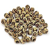 YIQIFLY 100 Pieces 10mm Leopard Print Clay Round Rhinestone Beads for Jewelry Making