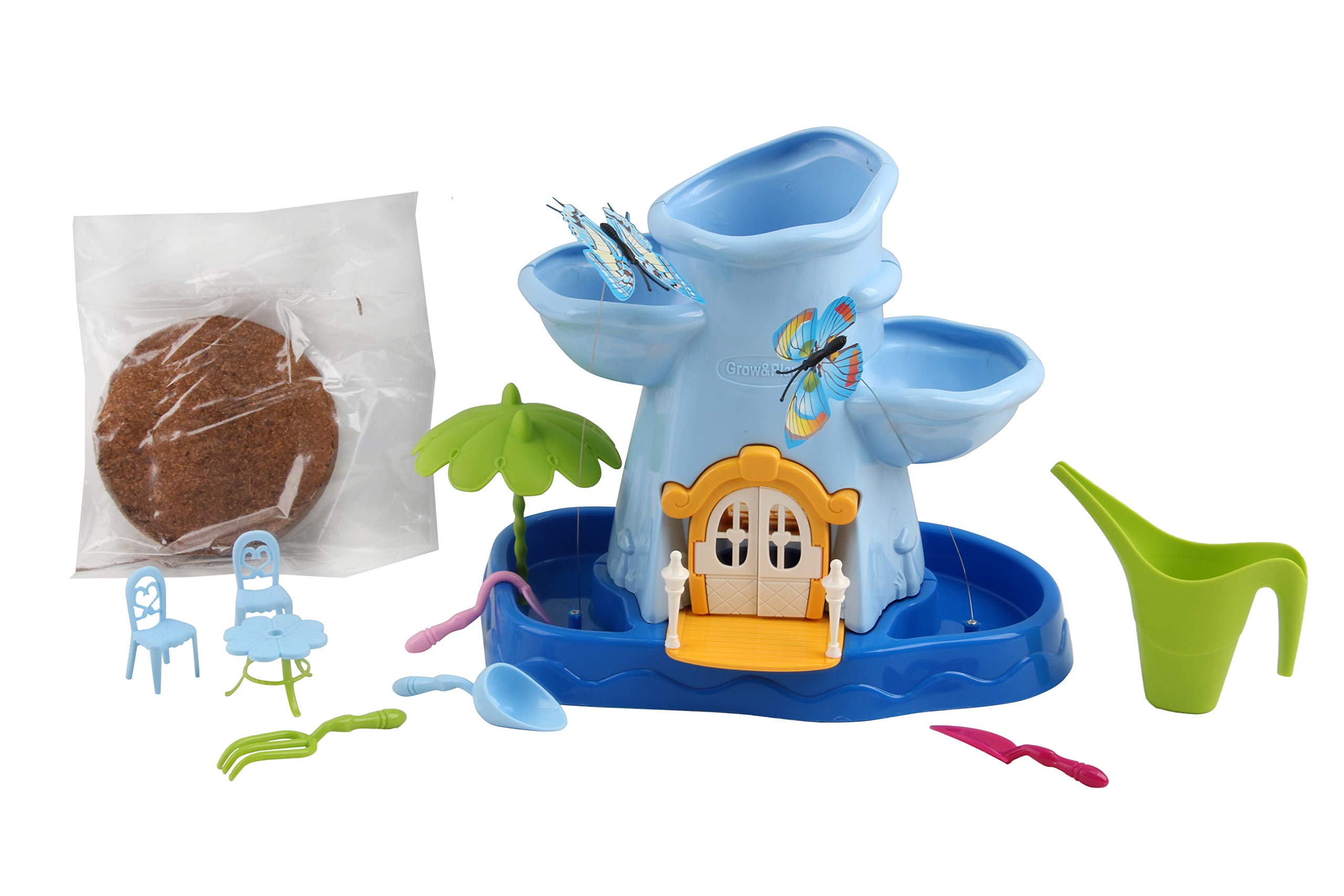 Vokodo Kids Magical Garden Growing Kit Includes Tools Seeds Soil Flower Plant Tree Interactive Play Fairy Toys Inspires Horticulture Learning Great Gift for Children Girls Boys