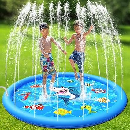 Amazon Com Sprinkler Pool For Kids Splash Pad Wading Pool