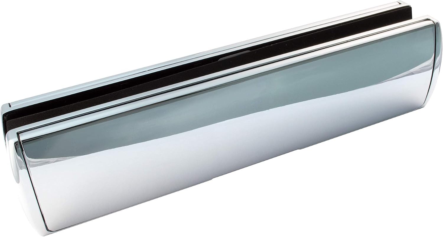 Mila Prostyle uPVC Wood Heavy Duty Engineered Post Box, 6 Colours, Polish Chrome Letterbox, 12 Inch 20-40mm Letterbox (Panel)
