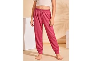 Girls Jogger Pant Breathable Sweatpants for Elastic Waist Casual Active Wear for School Gym Play Outdoor Daily