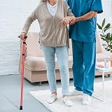 SupreGear Adjustable Folding Walking Stick Red Lightweight 4-Section Cane view 7