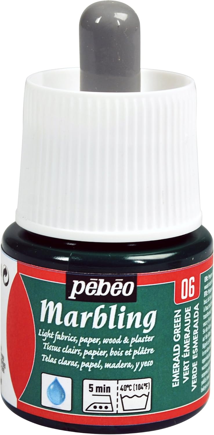 Pebeo 45 ml Marbling Bottle, Emerald Green, 45 ml (Pack of 1)