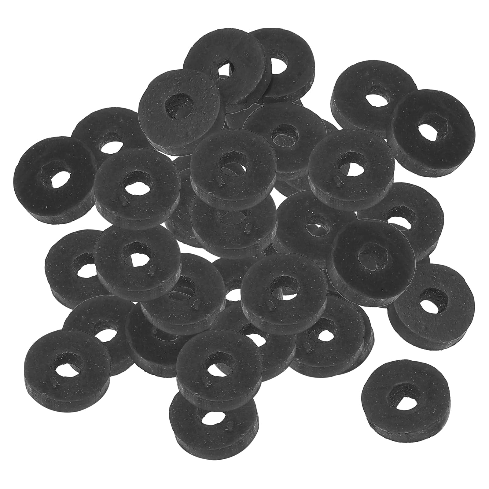 PATIKIL M5 Rubber Flat Washer, 40 Pack 5mm ID 13mm OD 4mm Thick Sealing Spacer Gasket Ring for Faucet Pipe Water Hose Fastener Bolt, Black — image 1