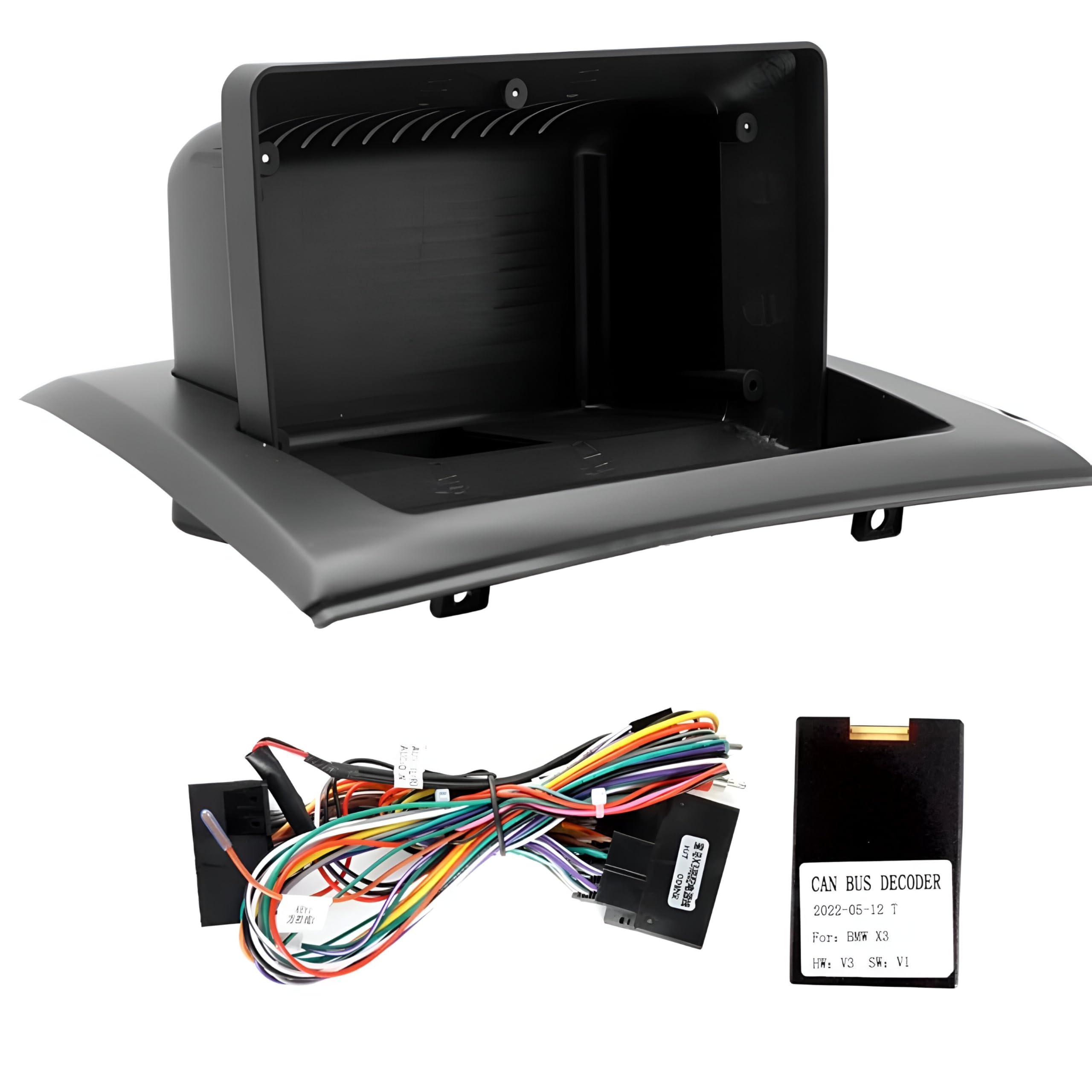 Sound-way - 9" inch dash car stereo facia radio adapter compatible with BMW X3 E83 2004-2010 - KA22-705