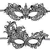 HaiFafafaing Black Masquerade Mask for Women Couples Lace Masquerade Mask Venetian Elegant Women's Flower Eye Masks For Mardi Gras Masquerades Ball Cosplay Party Prom Ball