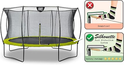 Exit Trampoline Silhouette Safety Net Black Green Or Pink Amazon De Sport Freizeit