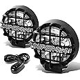 DNA MOTORING FL-6-U+SW-CH-BK 6" Round Fog Lights w/Switch