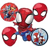 Spidey and His Amazing Friends Birthday Party Supplies 5pc Balloon Bouquet Decorations