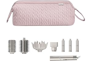 KarSyon Shark Flex Style Case for Dyson Airwrap Hair Dryer Brush Revlon Hair Tools Travel Bag Carrying Case Flat Curling Iron Organizer (Pink)