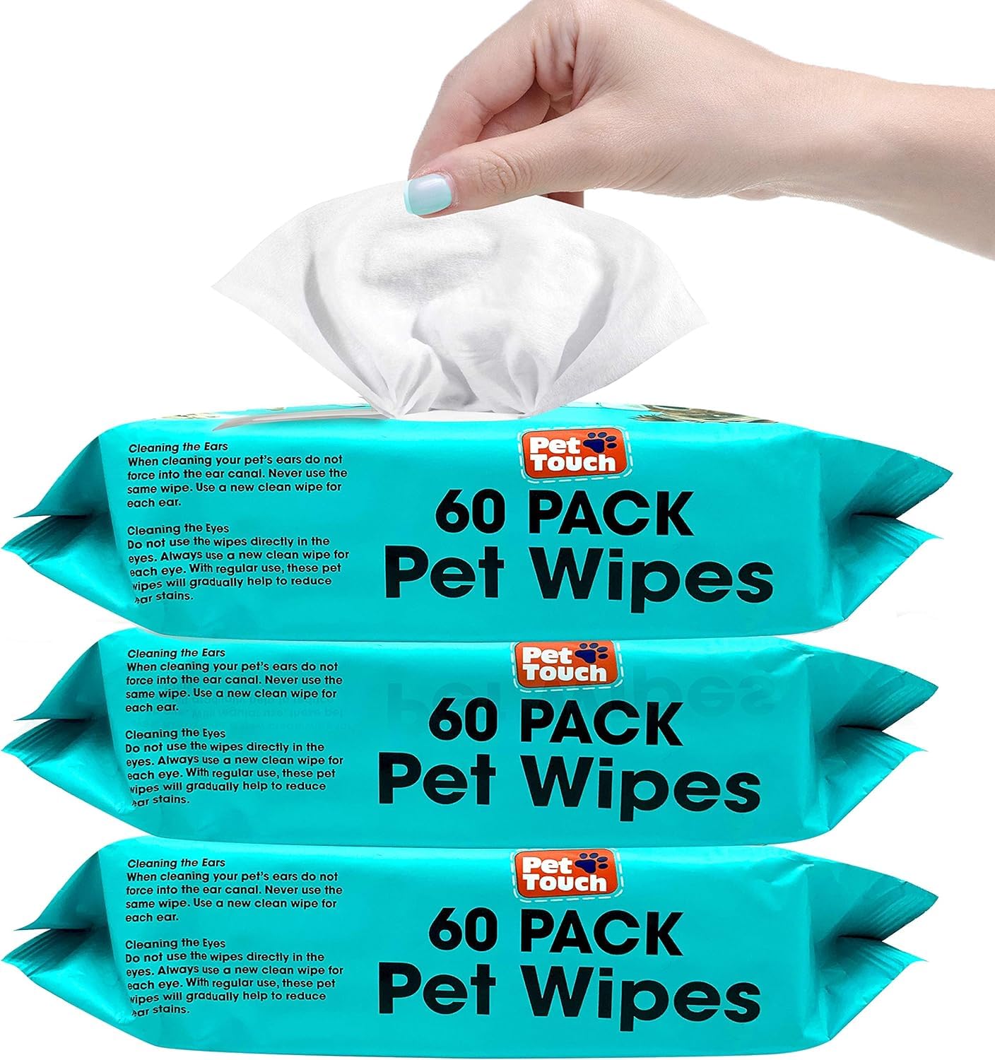 Pet Wipes All Purpose Pet Wipes for Dogs & Cats Alcohol Free Cleaning Wipes For Dogs & Cats (240 Wipes 4 Packs)