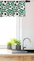 Ambesonne Soccer Window Valance, Various Sizes
