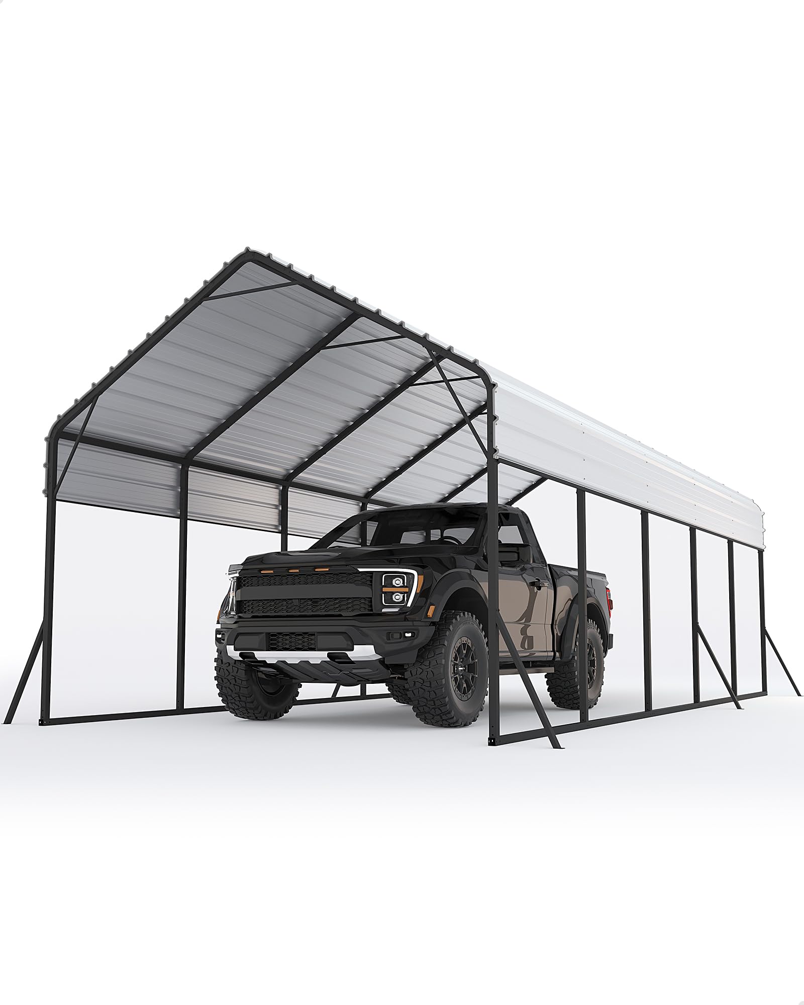 Photo 1 of *Only 1 box of 7/**PARTIAL SET/check clerk comments** GarveeLife 13x26x11 Ft Oversized Metal Carport, Steel Heavy Duty Car Ports for All-Weather, Tall Carport for Full-Size Pickup Trucks, Boats, and Tractors