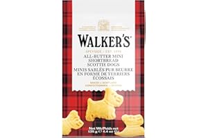 Walker's Shortbread Mini Scottie Dogs, All Butter Crunchy Mini Cookies - 125g Bag
