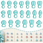 Tainsky 20 Shapes Embedded Polymer Clay Cutters - Gem Studs Clay Jewelry Making Tools, Earring Cutters (Studs)
