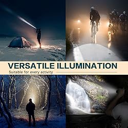 2 Pack Flashlights High Lumens, 5 Modes Zoomable