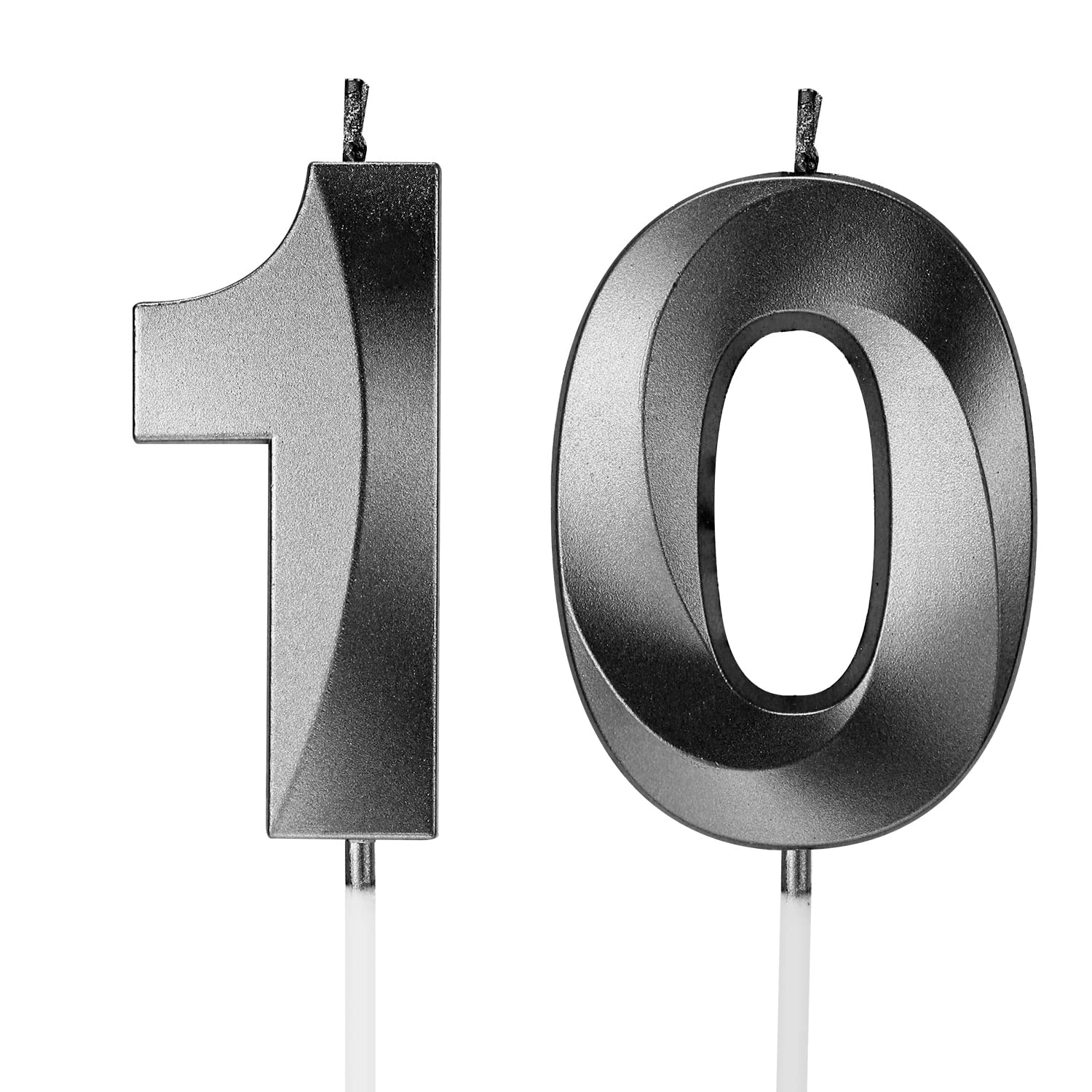 10th Birthday Candles for Cakes Numbers Candle