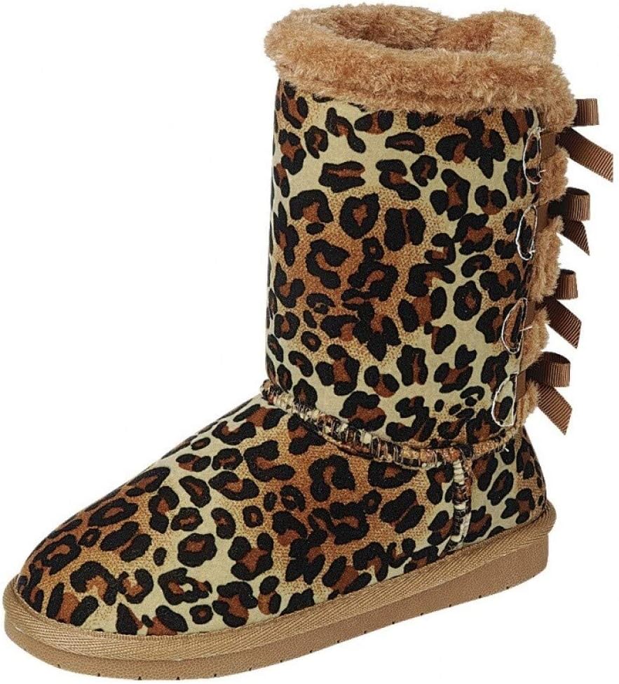 Womens Soft Fur Lined Warm Winter Boot Mid Calf Faux Suede Girls