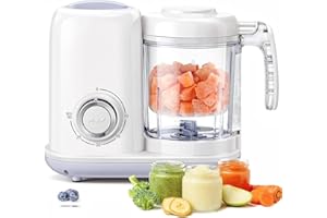 AMZBABYCHEF Baby Food Maker, 4 in 1 Baby Food Processor and Steamer, Puree Blender, Multifunctional Baby Puree Maker, Dishwas