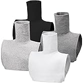 SATINIOR 4 Pcs Fake Turtleneck Dickey Collar for Women Fake Mock Blouse Detachable Faux Turtle Necks for Women Men