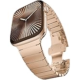 CHANCHY Stainless Steel Band for Apple Watch Band Apple Watch Ultra 3/2/1 Band 49mm, Series 11/10 46mm, 9/8/7 45mm, SE3/SE2/SE 6/5/4 44mm, 3/2/1 42mm, Metal Strap with Folding Clasp for Men, Titanium