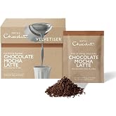 Hotel Chocolat Hot Chocolate Mix - Chocolate Mocha Latte, Bold Arabica Infused into Real Chocolate Flakes, 10 Servings, Gourmet Cocoa Infused with Coffee